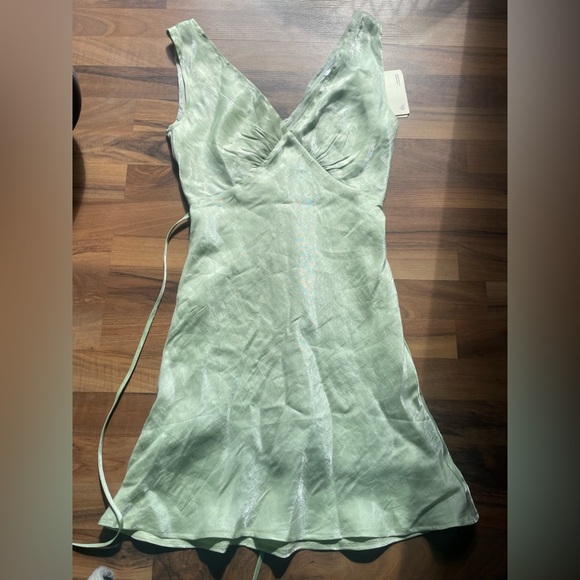 Peppermayo - Audrey Vintage Slip Dress in Sage Green - Picture 4 of 16